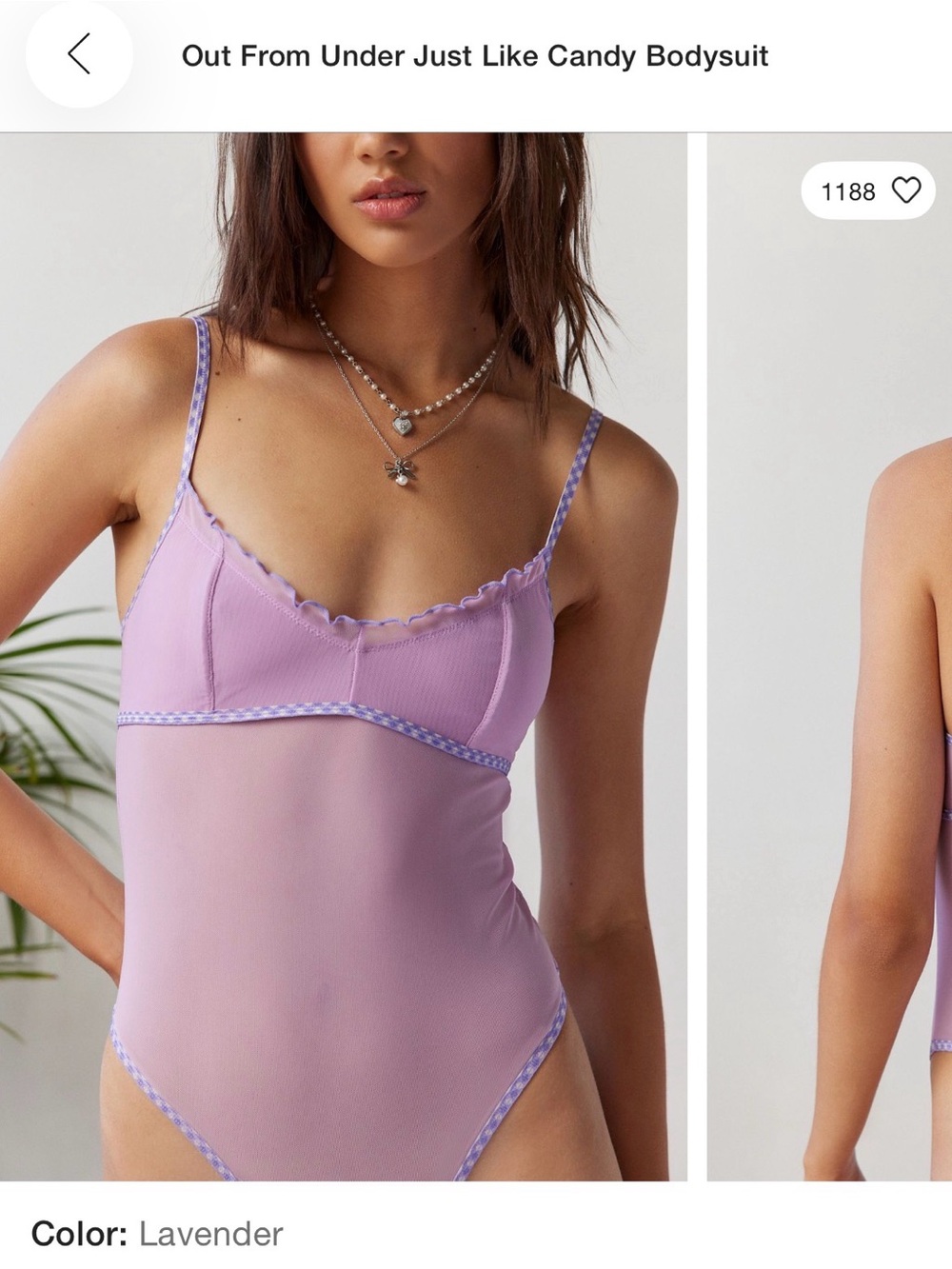 Lavender Ruffle Trim Bodysuit